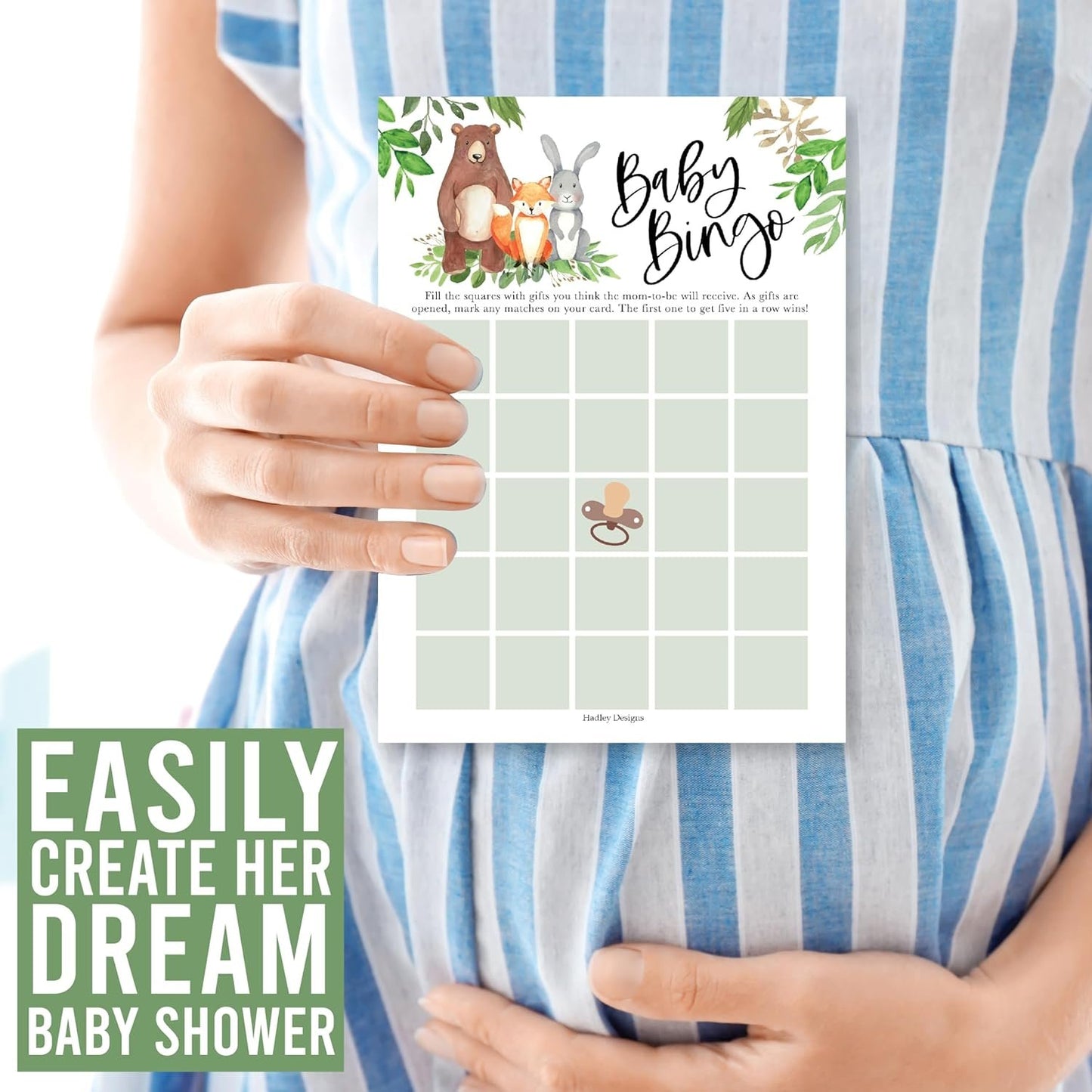 20 Woodland Baby Shower Games Gender Neutral - Hilarious Baby Shower Games For Girl, Funny Baby Shower Games Boy, Baby Girl Baby Shower Bingo Game Girl, Baby Games For Baby Shower Tradition Cards