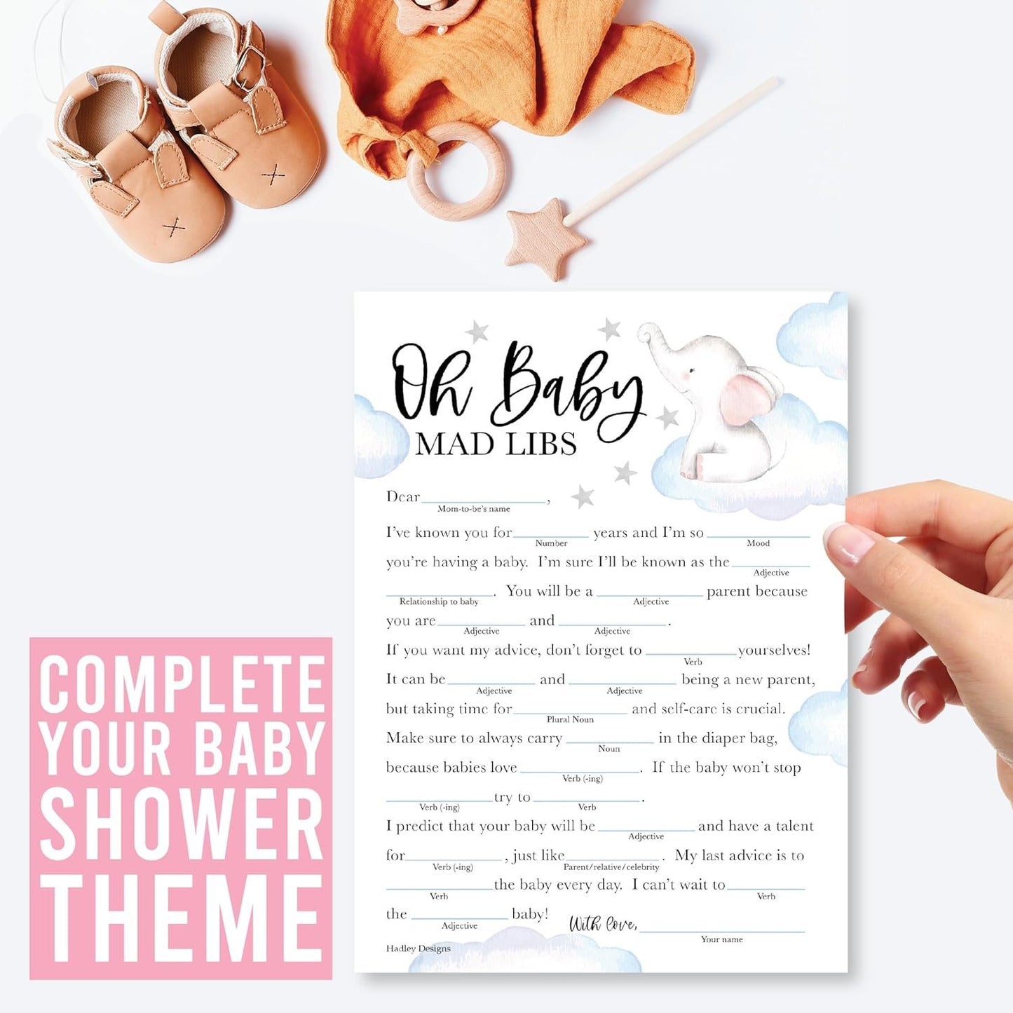 20 Elephant Baby Shower Games Boy - Hilarious Baby Shower Games For Boy, Advice Cards Baby Shower Mad Libs Game Funny, Family Tradition Cards For Baby Shower, Baby Shower Boy Baby Shower Games Funny