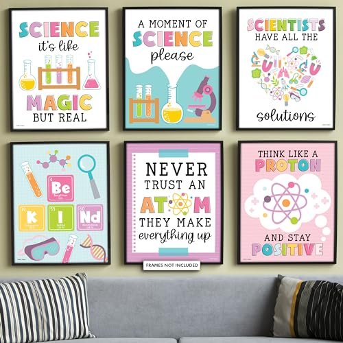 6 Colorful Life Science Posters For Classroom Middle School - Middle School Science Classroom Decor, Science Classroom Must Haves, Science Decorations For Classroom, Science Decor, Biology Posters