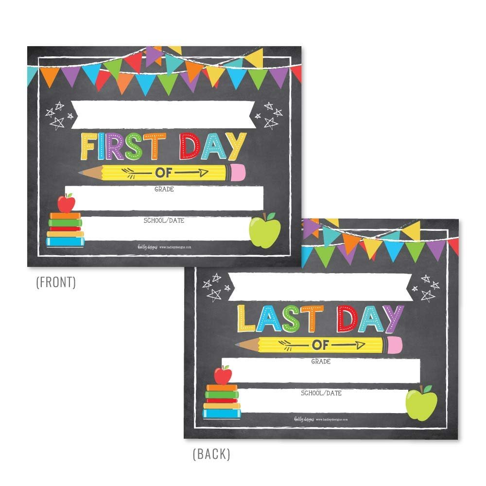 Back To School Signs | Set of 10 | School Supplies