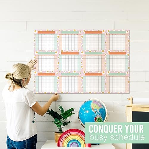 Retro Undated Yearly 12-Month Calendar | Dry Erase | Calendars & Planners