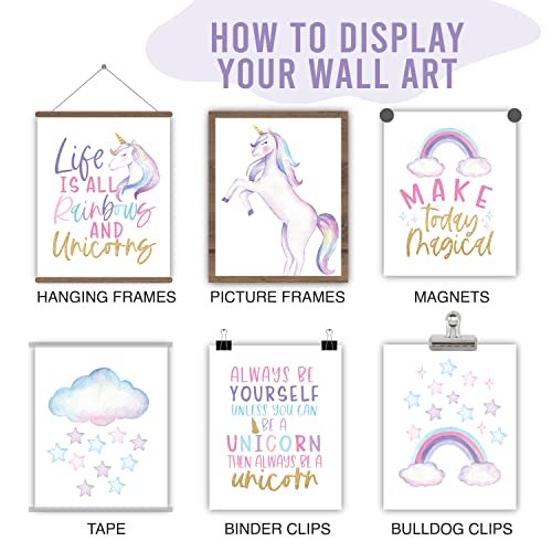 Unicorn 2 Children's Wall Art | Set of 6 | Home Decor