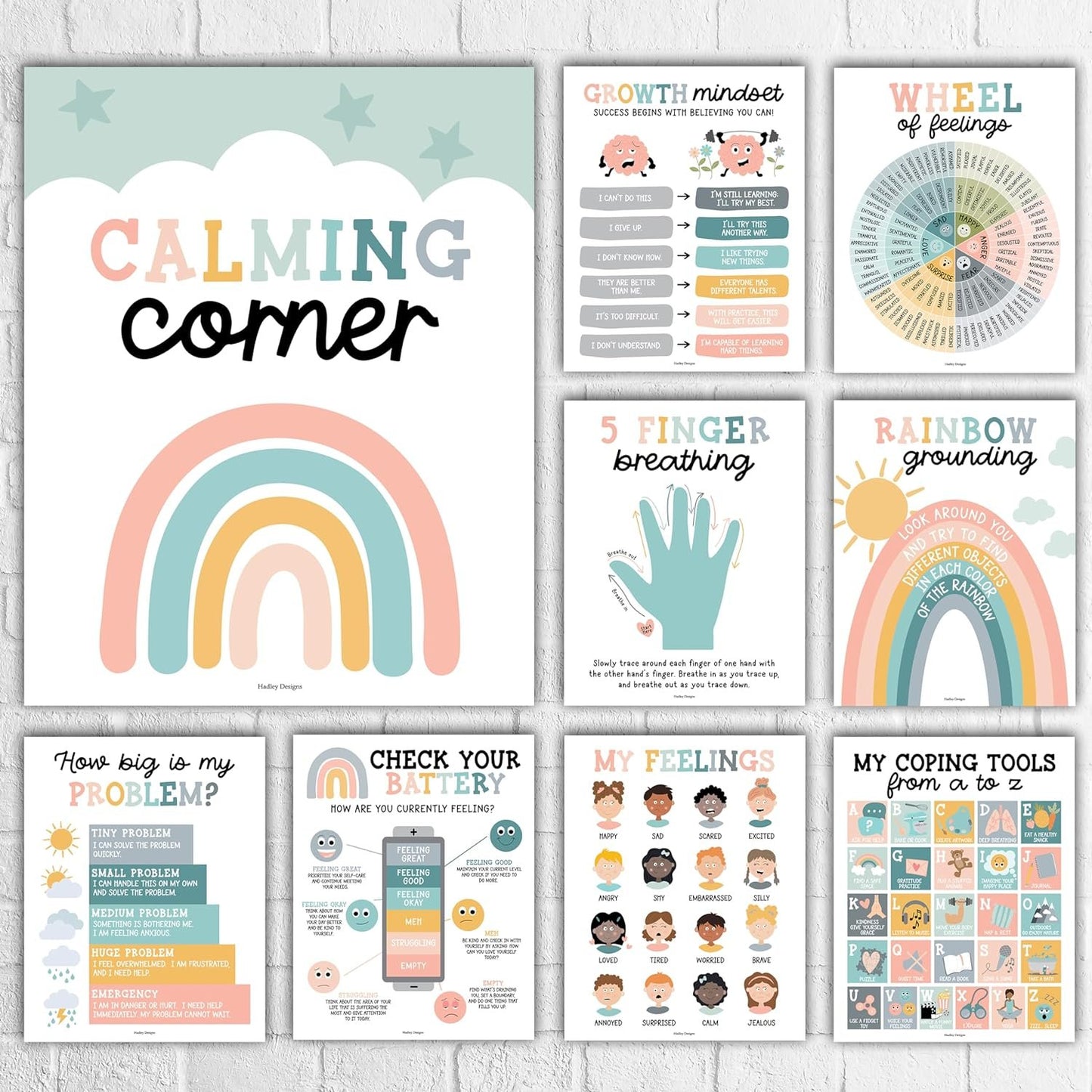 Calming Corner Posters | Set of 9 | Classroom Decor