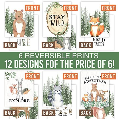 Woodland Children's Wall Art | Set of 6 | Nursery Decor