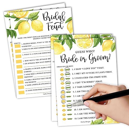He Said She Said, Bride or Groom Bridal Shower Games | Set of 20 | Wedding Supplies