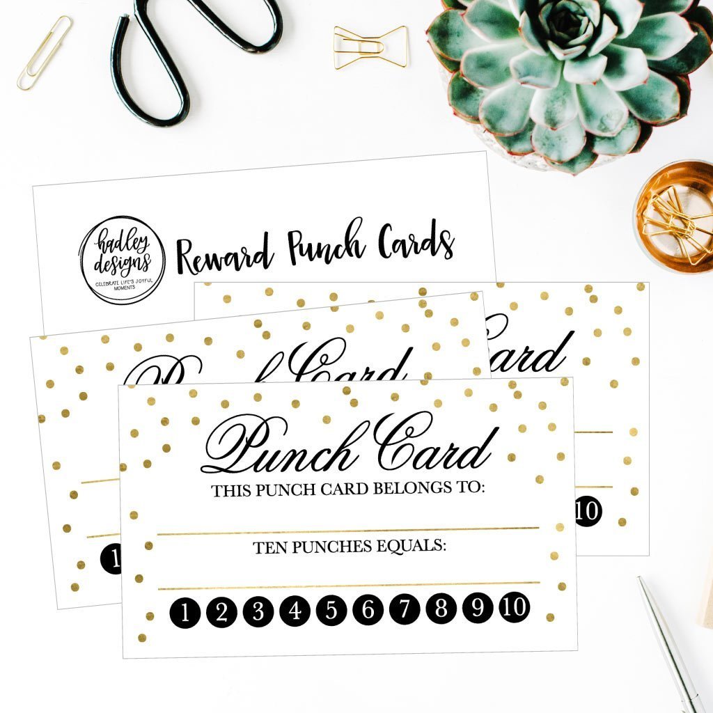 25 Rewards Punch Cards For Business, Kids, Students, Teachers, Classroom, Chores, Reading Incentive Awards For Teaching Reinforcement or Home Education Class Supplies Loyalty Encouragement Work Supply