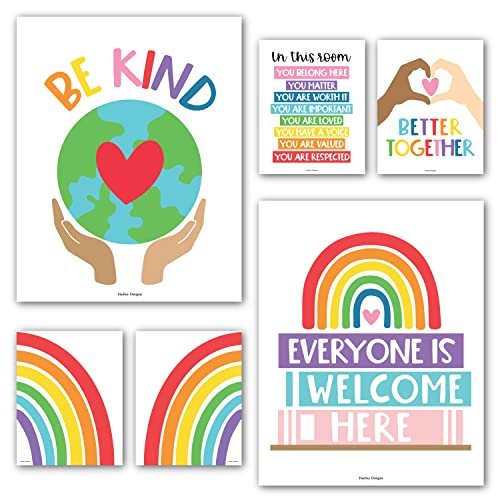 Colorful Rainbow Diversity Posters | Set of 6 | Educational Posters