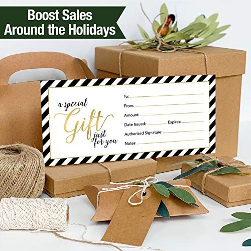 Blank Gift Certificates | Set of 25 | Business & Office Supplies