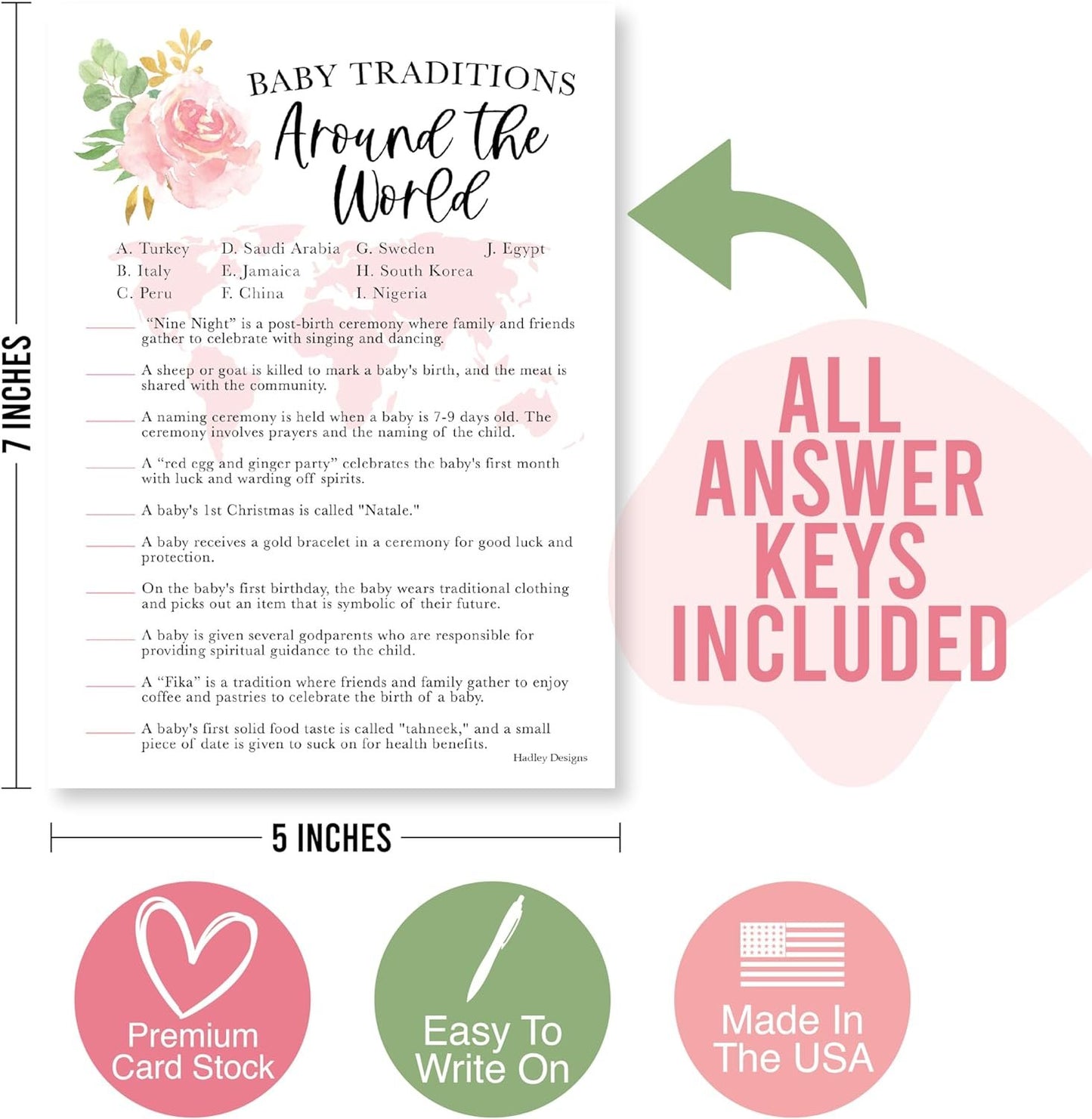 20 Floral Baby Shower Games For Girl - Hilarious Baby Shower Games Girl, Baby Games For Baby Shower Bingo Game Girl, Baby Girl Baby Shower Tradition Cards, Baby Girl Baby Shower Games Funny