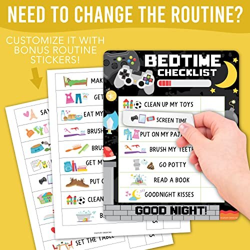 Video Games Day & Night Routine Charts | Daily Schedule | Educational Charts