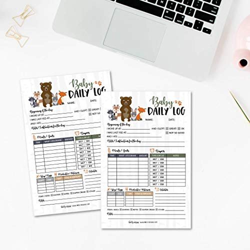Nanny Baby Log | 50 Sheets | Baby Supplies