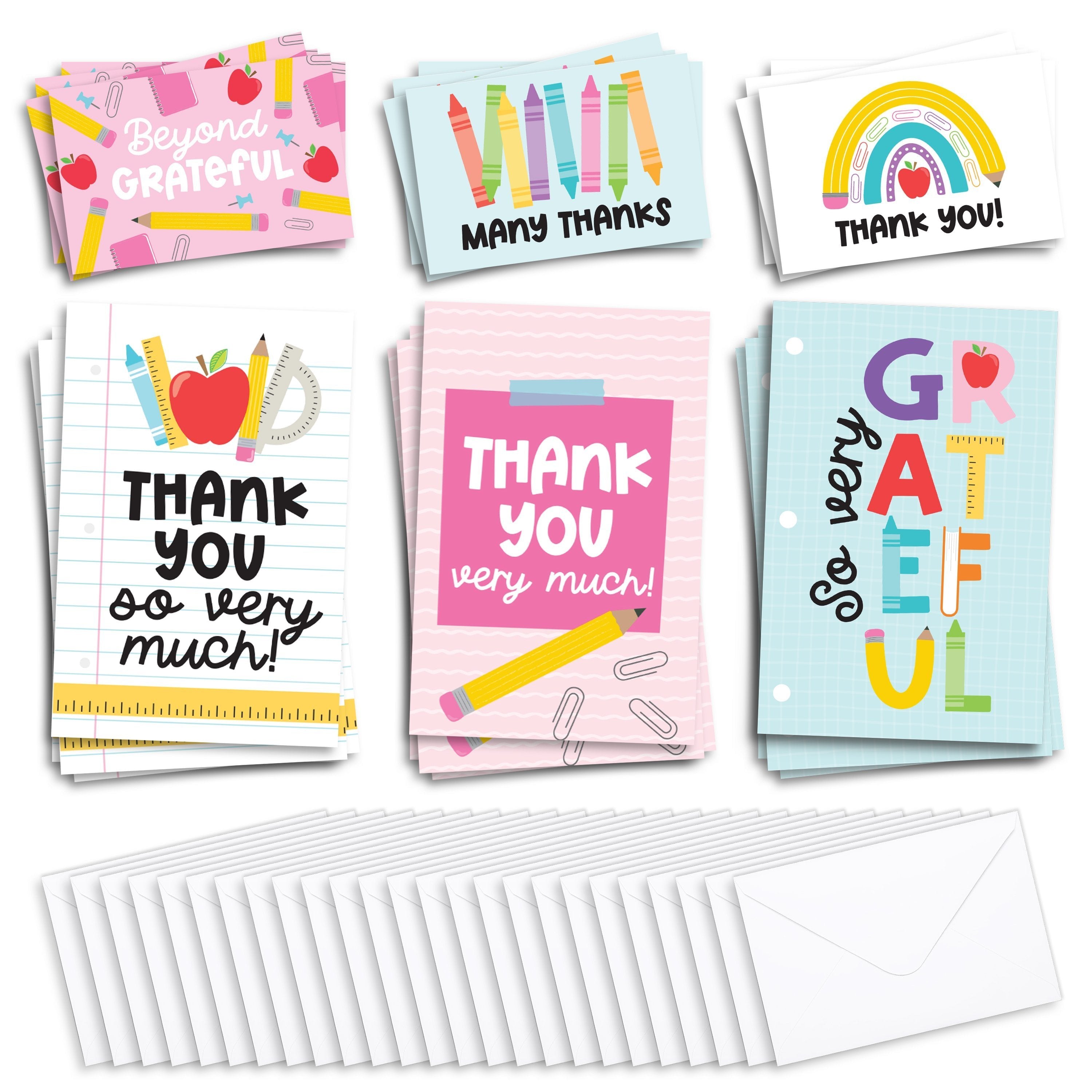 Teacher Thank You Cards | Set of 24 | 4" x 6"