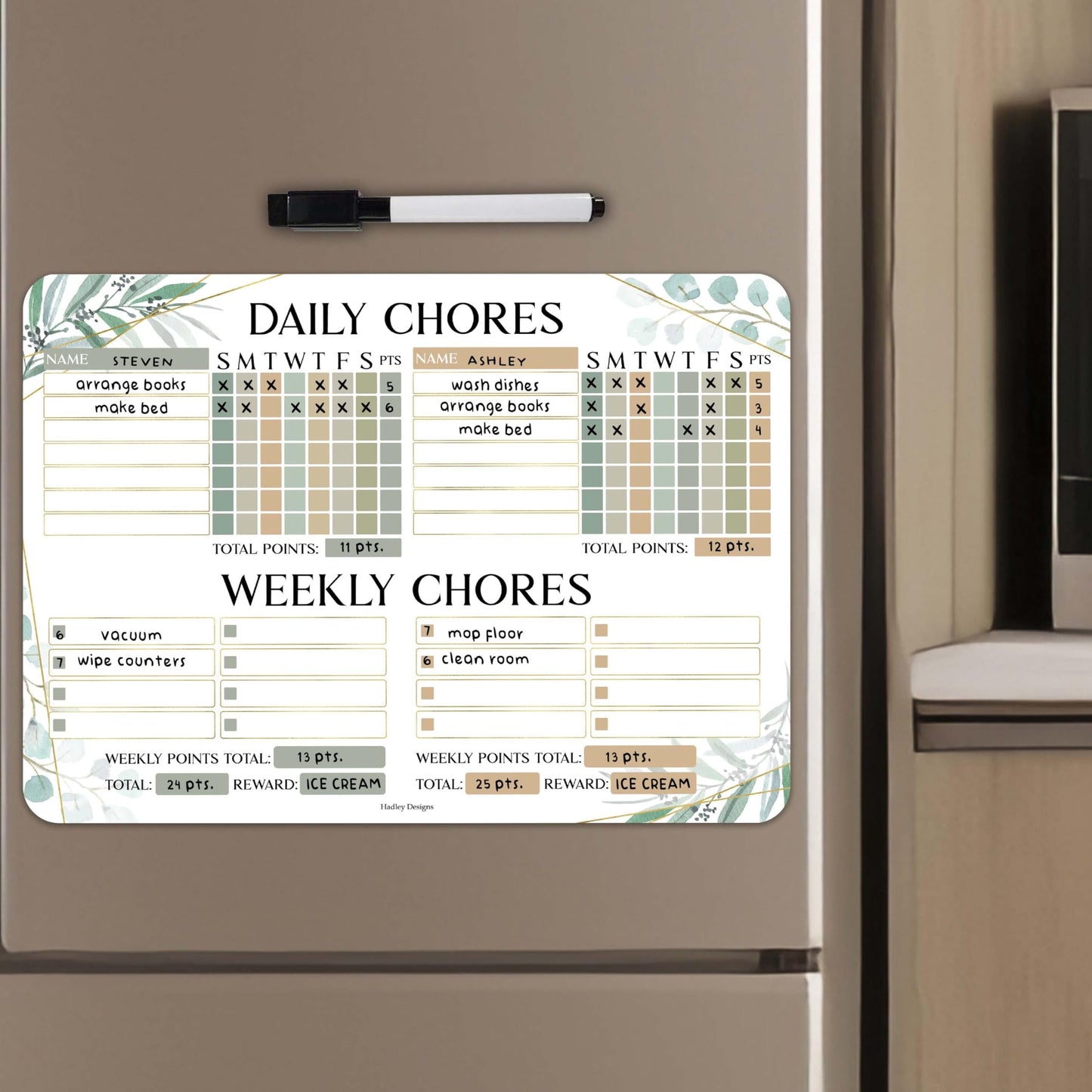 Multiple Kids Chore Chart | Magnetic | Charts & Posters