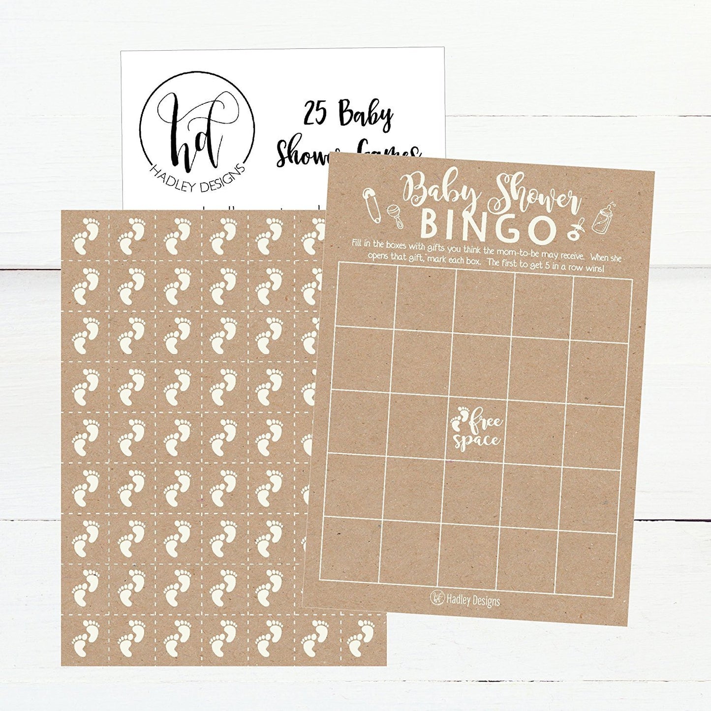 Bingo | Set of 25 | Baby Shower Games