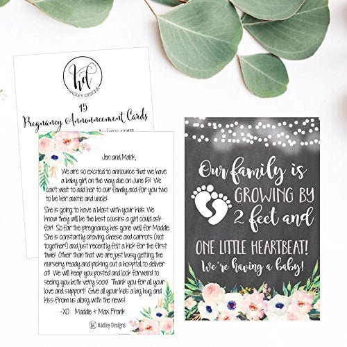 Pregnancy Announcement Postcards | Set of 25 | Greeting Cards
