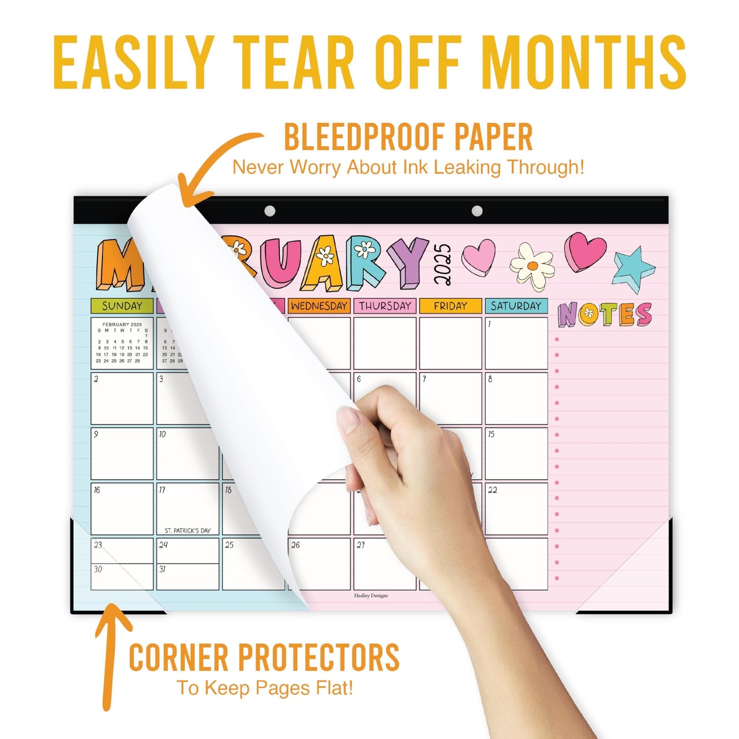 Notebook Large Desk Calendar | 18-Month | 2025-2026 | Calendars & Planners