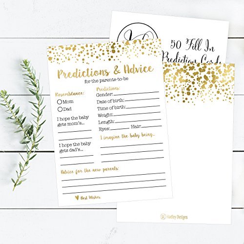 Baby Advice & Prediction Games | Set of 50 | Baby Shower Games