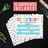 Colorful Stars Certificate of Achievement | Set of 25 | Awards