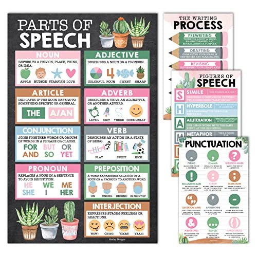 Cactus Grammar Posters | Set of 4 | Educational Supplies