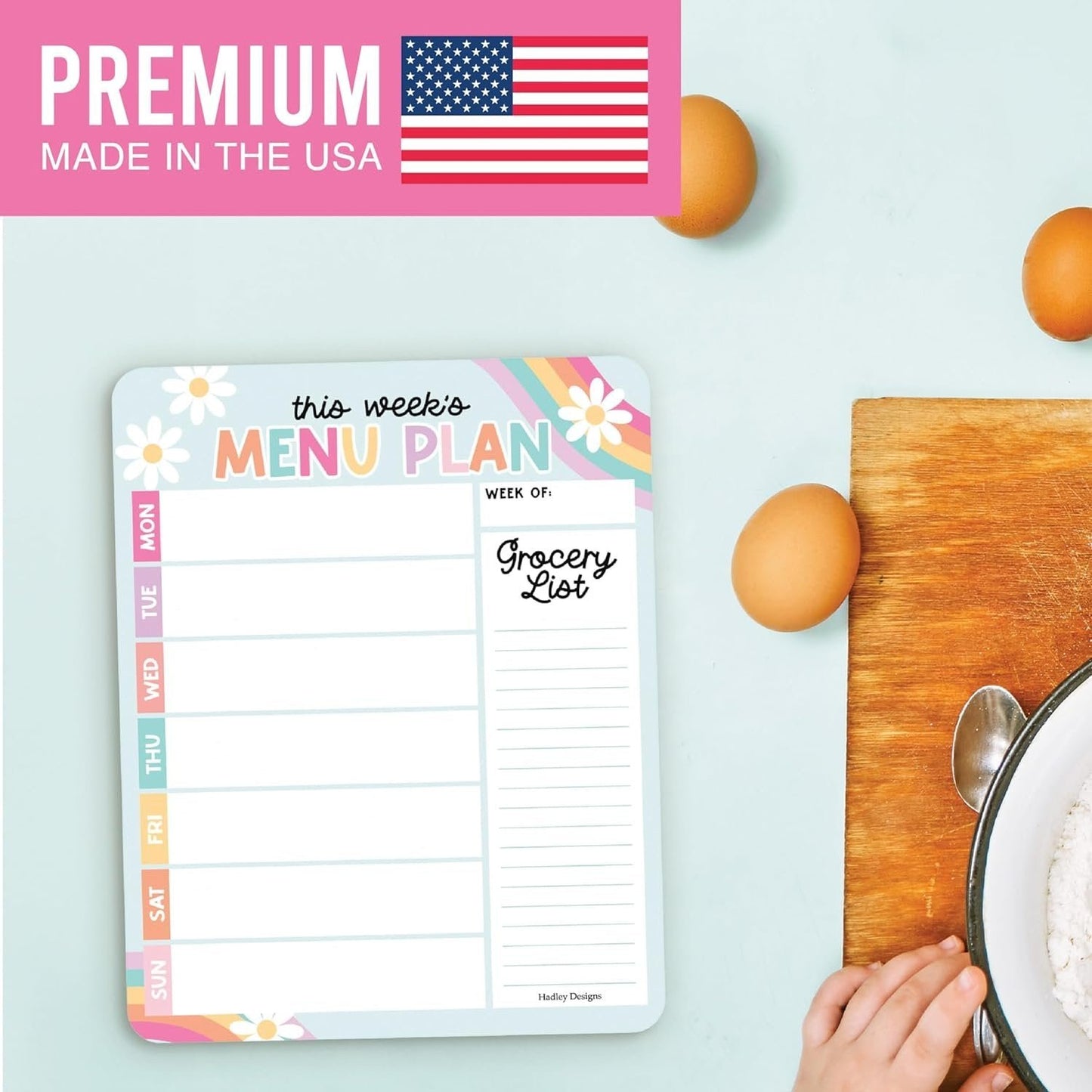 Retro Magnetic Meal Planner | Weekly | Calendar & Planners