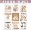 Neutral Calming Corner Posters | Set of 9 | Classroom Decor