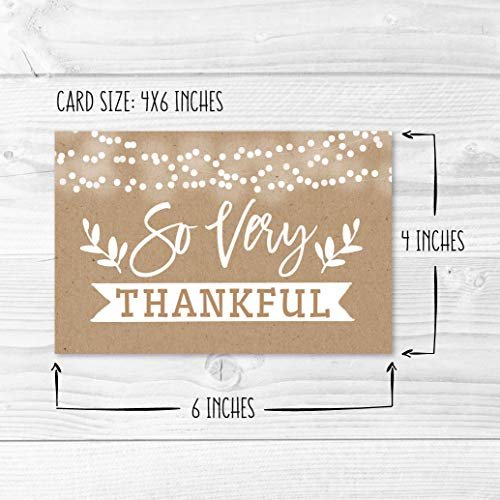 Kraft Lights Folded Thank You Cards | Set of 24 | General