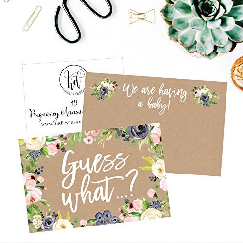 Pregnancy Announcement Postcards | Set of 25 | Greeting Cards