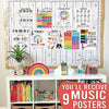 Colorful Music Posters | Set of 9 | Music Classroom