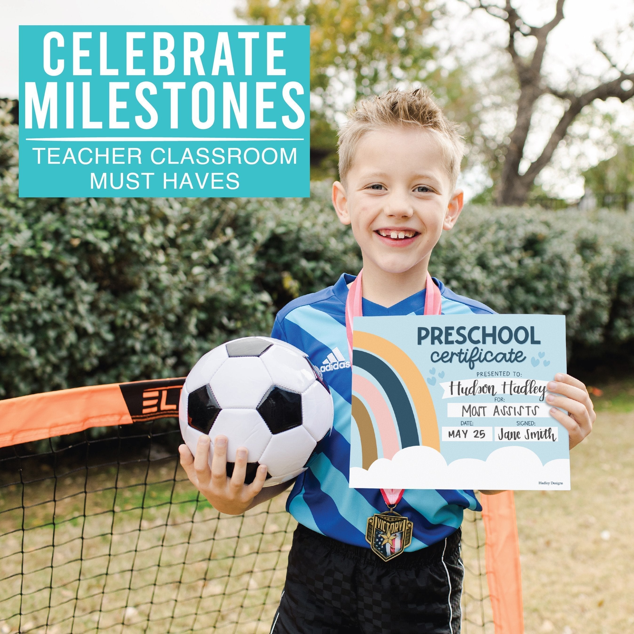 Preschool Certificate of Achievement | Set of 25 | Trophies & Awards