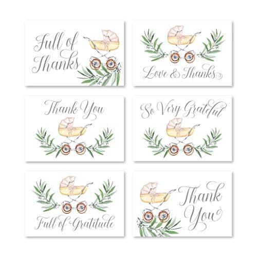 Folded Thank You Cards | Set of 24 | Baby Shower