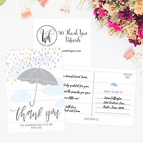 Baby Shower Thank You Postcards | Set of 50 | Greeting Cards