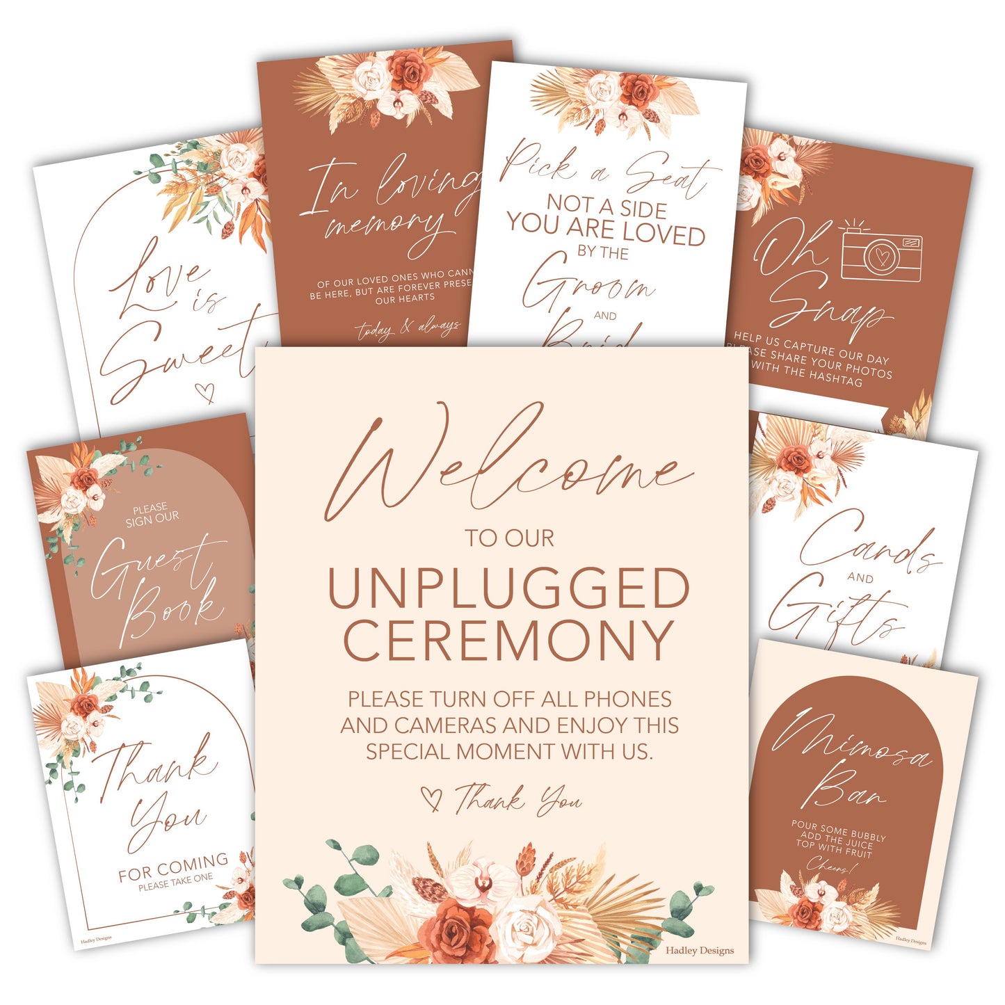 Wedding Signs & Decor | Set of 9 | Wedding Supplies