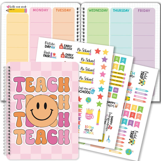 Retro Undated Teacher Planner | 2025-2026 | Teaching Supplies