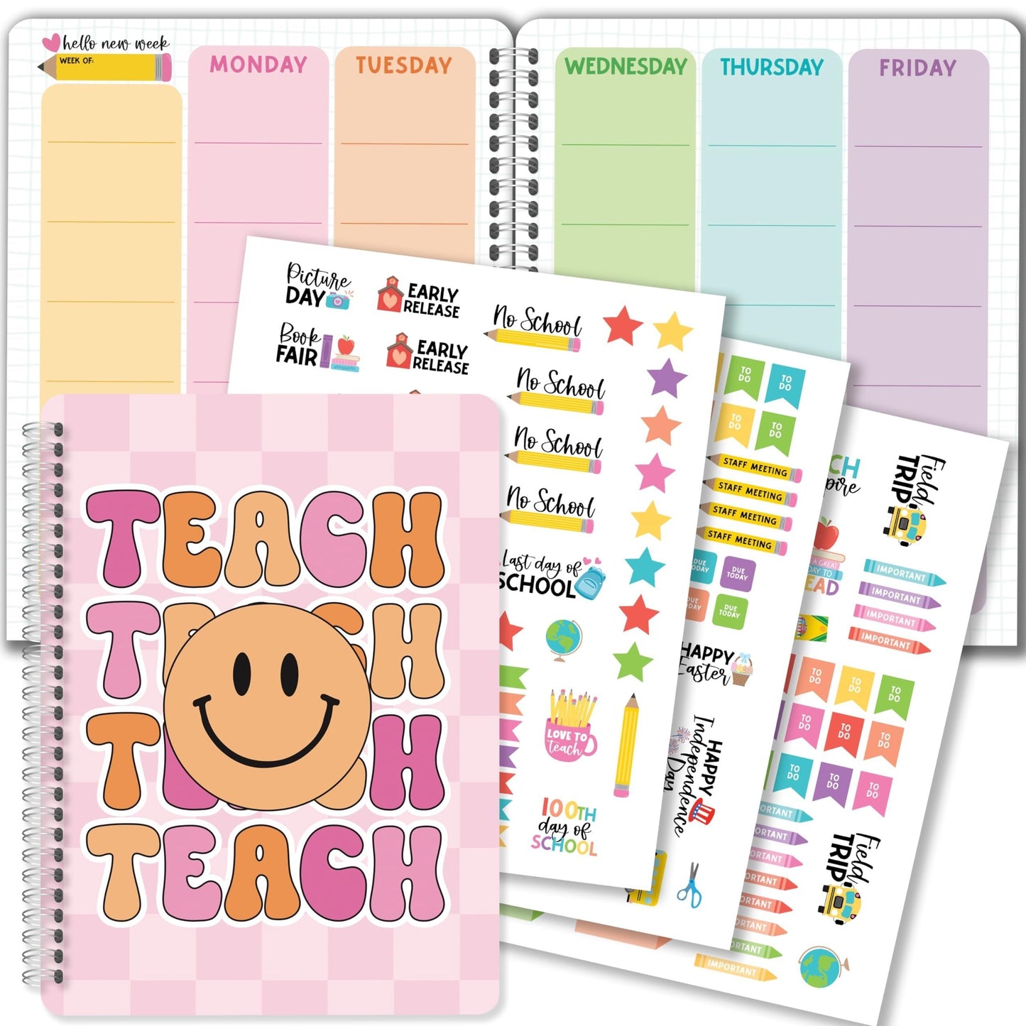 Retro Undated Teacher Planner | 2025-2026 | Teaching Supplies