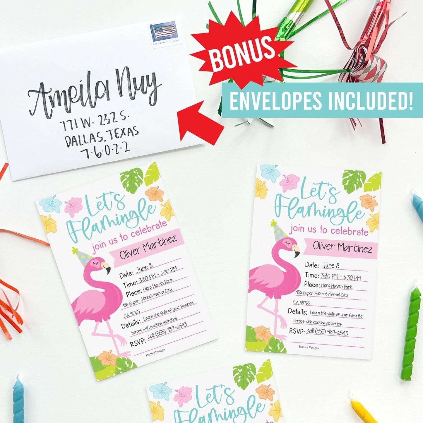 15 Flamingo Birthday Invitations Girl - Tropical Birthday Party Invitations For Girls, Flamingo Invitations For Birthday Party Invitation Girl, Invitation Cards, Kids Birthday Invitations Girl