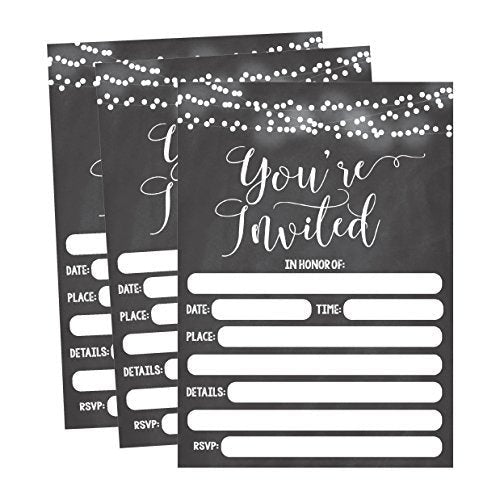 General Party Invitations | Set of 50 | Cards & Party