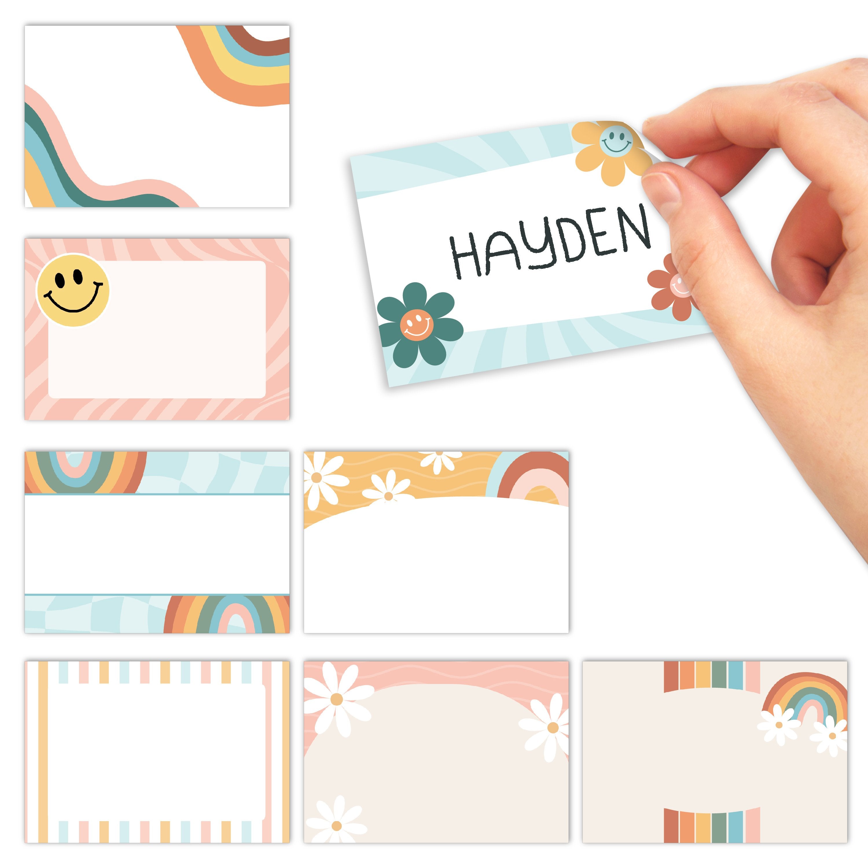 Name Tag Stickers | Set of 56 | Classroom Supplies