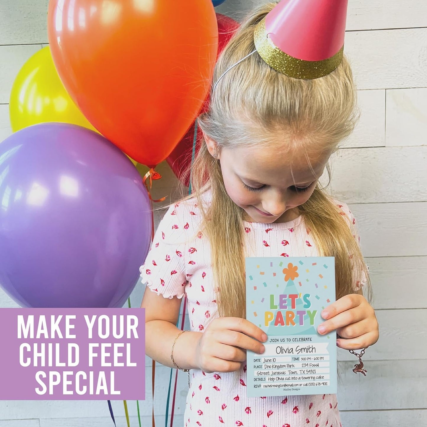 Gender Neutral Birthday Invitations | Set of 15 | Kid's Party