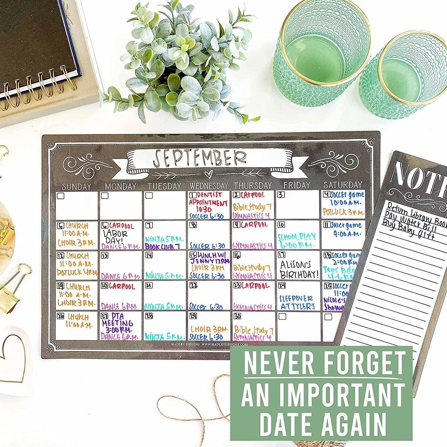 Vintage Magnetic Calendar | Dry-Erase | Calendars & Planners