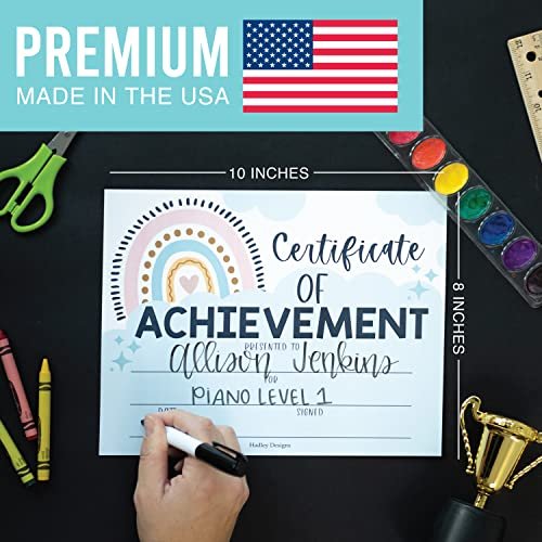 Boho Rainbow Certificate of Achievement | Set of 25 | Awards