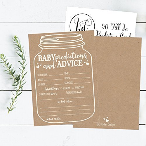 Baby Advice & Prediction Games | Set of 50 | Baby Shower Games