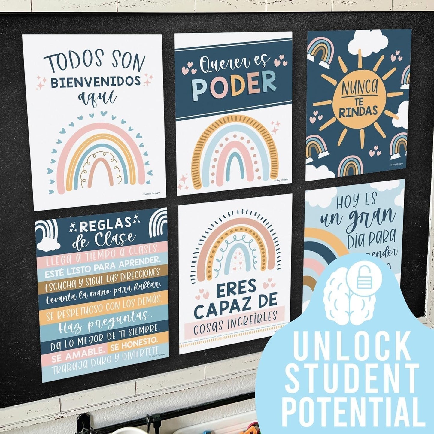 Spanish Motivational Posters | Set of 6 | Spanish Classroom Supplies