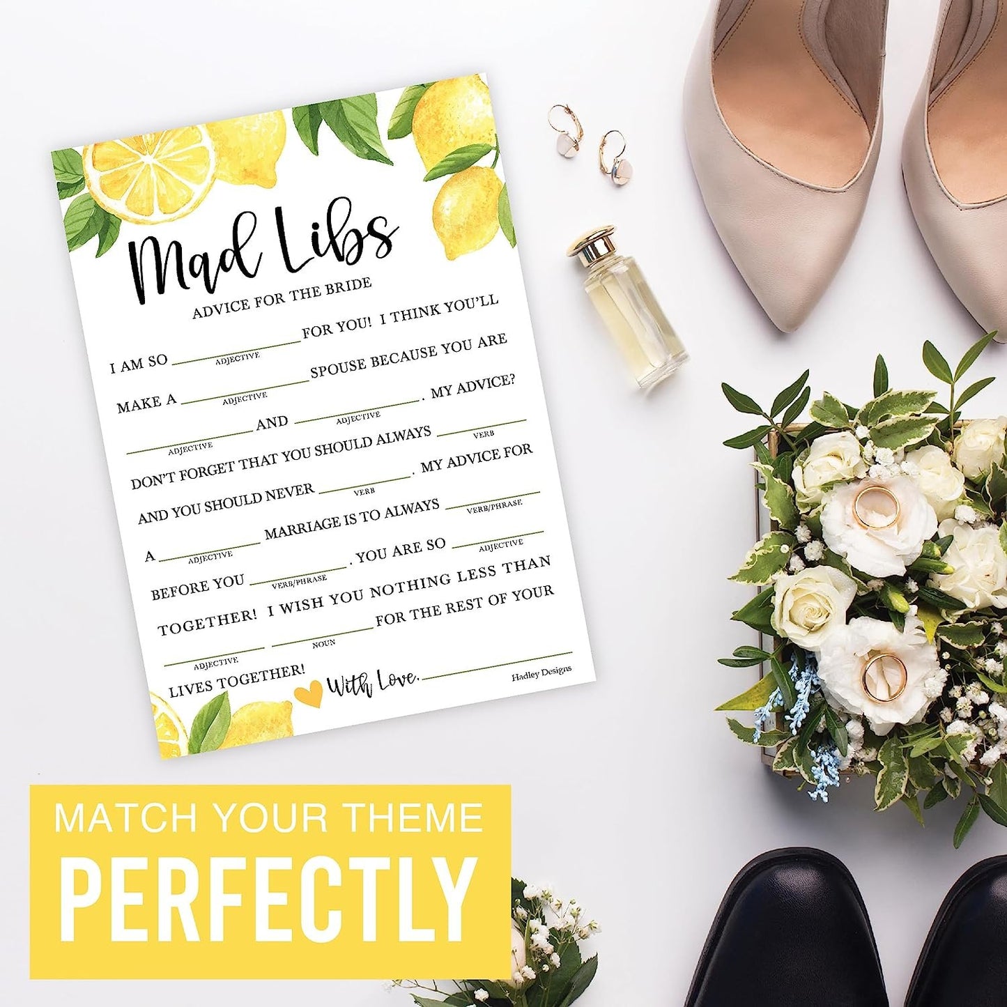 Guess The Dress & Mad Libs Games | Set of 20 | Bridal Shower Games