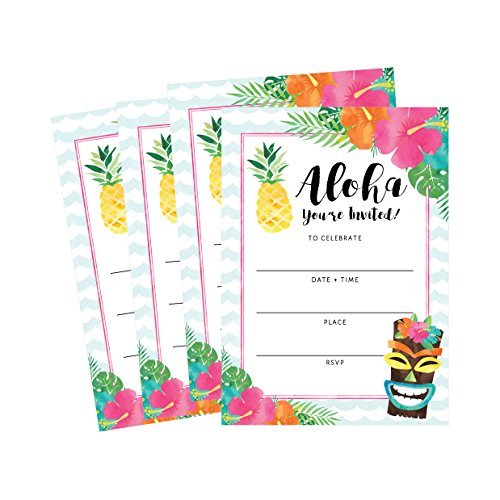 Summer Kids Party Invitations | Set of 50 | Cards & Party