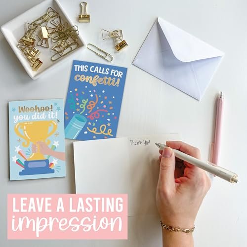 Folded Congratulations Cards | Set of 24 | Cards & Party | Envelopes Included