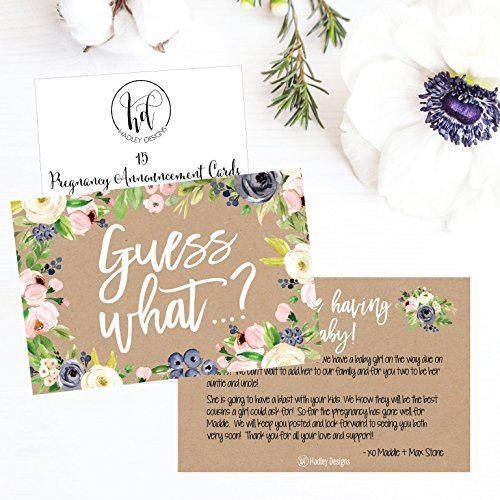 Pregnancy Announcement Postcards | Set of 25 | Greeting Cards