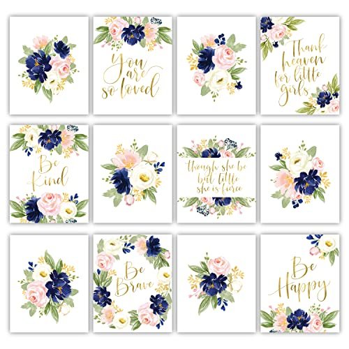 Floral Children's Wall Art | Set of 6 | Home Decor