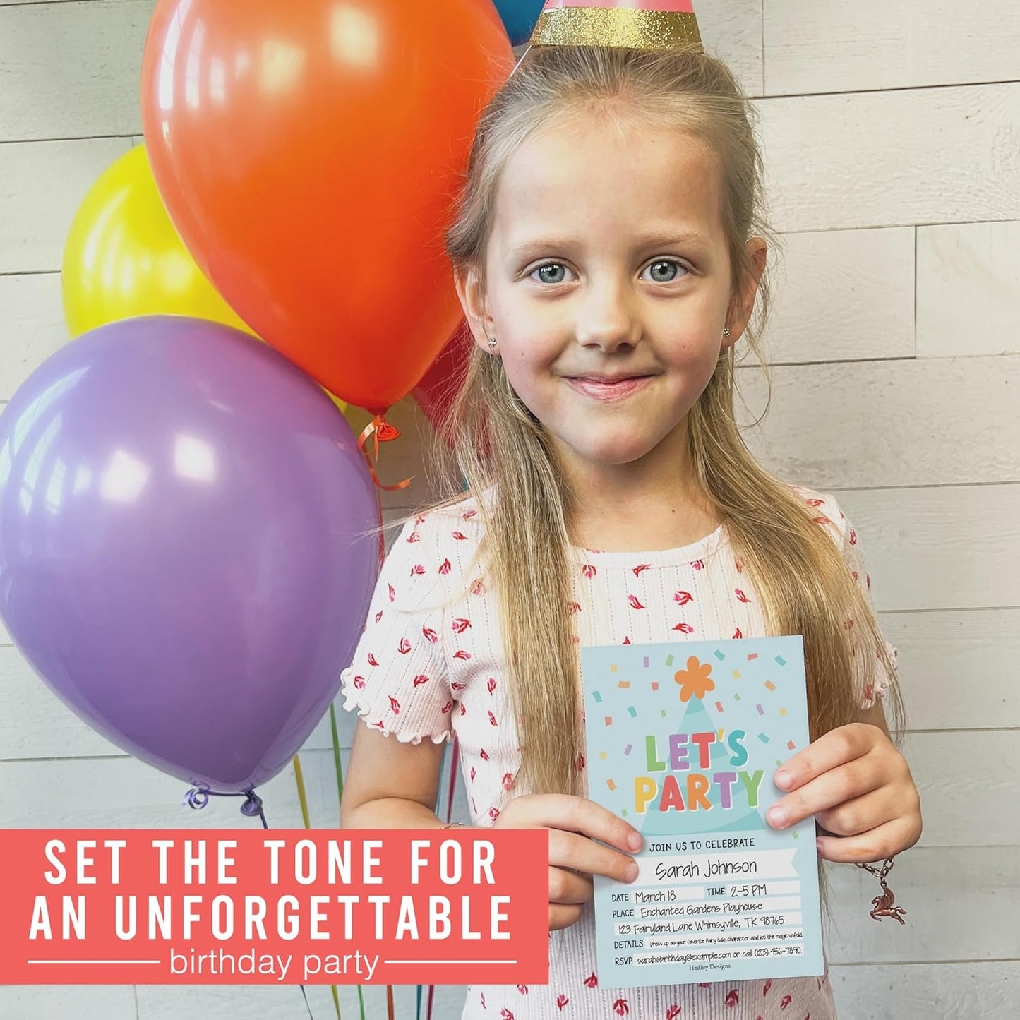 Gender Neutral Birthday Invitations | Set of 15 | Kid's Party