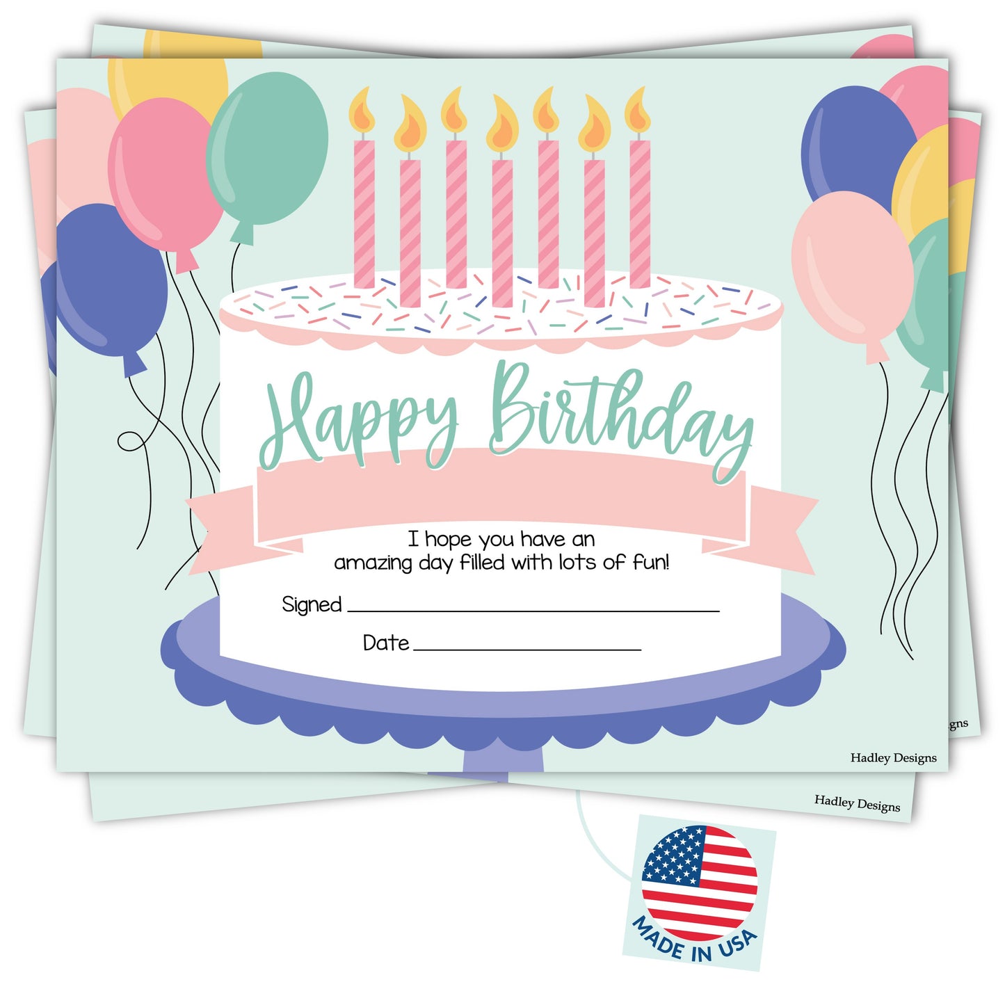 Birthday Certificates | Set of 25 | Birthday Gifts