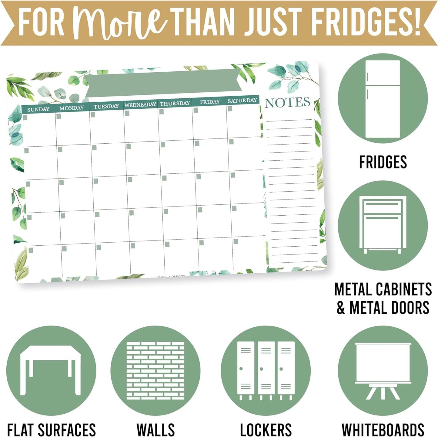 Greenery Magnetic Calendar For Refrigerator Dry Erase - Magnetic Fridge Calendar Dry Erase Magnetic Whiteboard For Fridge, Refrigerator Calendar Magnetic Dry Erase Calendar, Magnet Calendar For Fridge